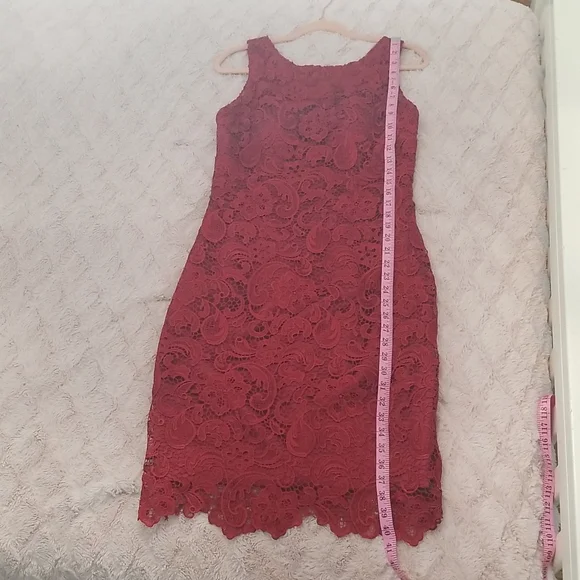 Izilady Dresses | Izilady Romantic Floral Lace Midi Dress Nwot | Color: Red | Size: M | Kelsm1979'S Closet Izilady Dresses | Izilady Romantic Floral Lace Midi Dress Nwot | Color: Red | Size: M | Kelsm1979'S Closet